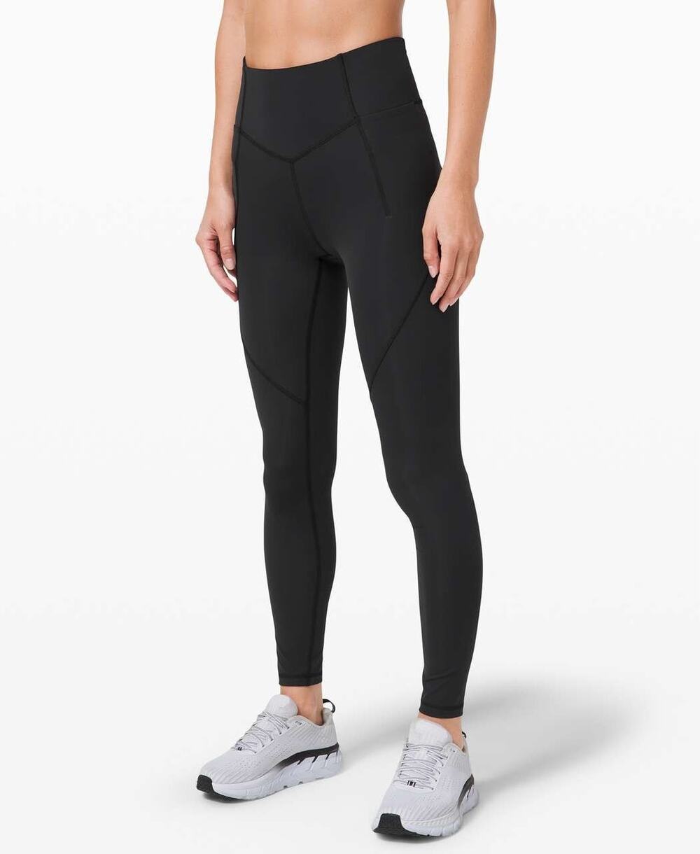 Lululemon Fine Force High-Rise Leggings 28" Black Size 6 Yoga Pilates Run Gym